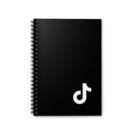 Tiktok Spiral Notebook – Ruled Line – Pro Tiktok Notebook with AI TikTok logo