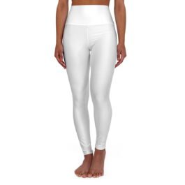 High Waisted Yoga Leggings (AOP) with Youtube Subscribe Me