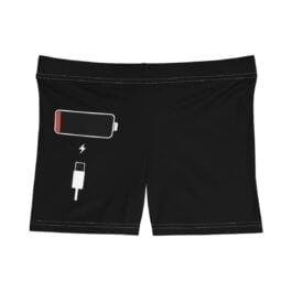 Women’s Shorts with Low Battery Need Charging Logo: Comfy, Stylish, and High-Tech