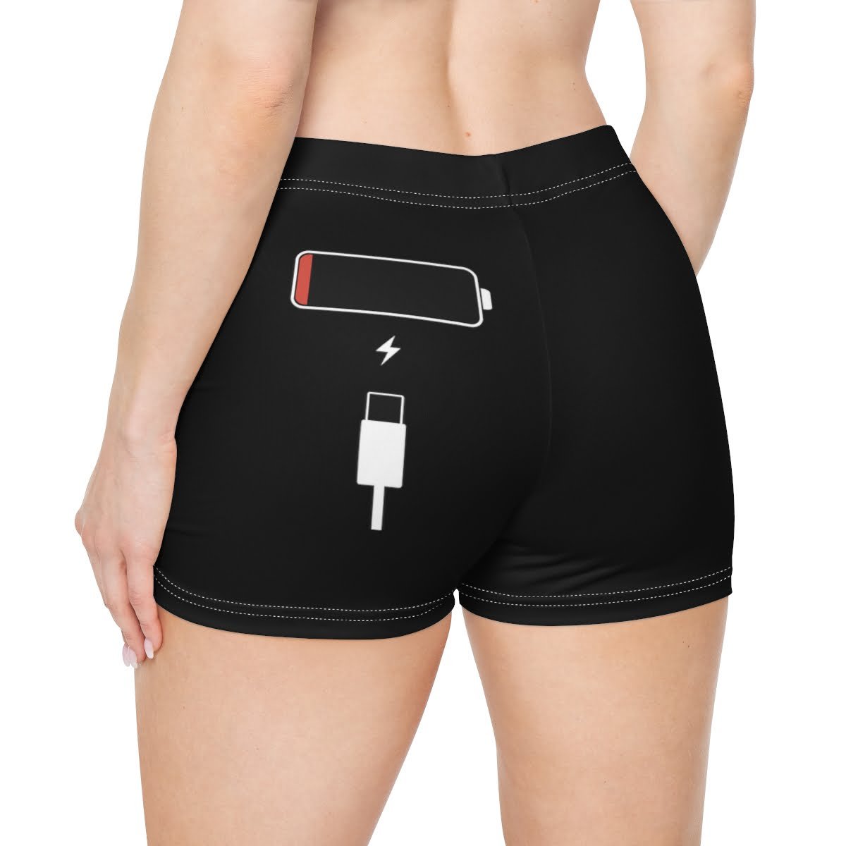 - Women's Shorts with Low Battery Need Charging Logo: Comfy, Stylish, and High-Tech - NoowAI Shop