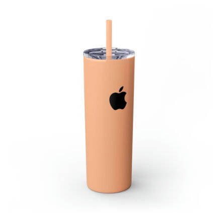 - Apple Skinny Tumbler - Skinny with Straw, 20oz with Apple logo - Multi color - NoowAI Shop