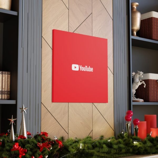 - Youtube Canvas Gallery Wraps - Red Canvas Gallery with Youtube logo - NoowAI Shop