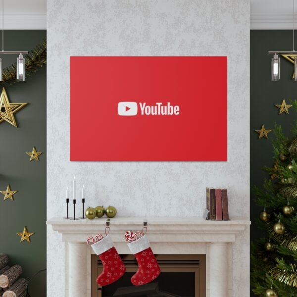 - Youtube Canvas Gallery Wraps - Red Canvas Gallery with Youtube logo - NoowAI Shop