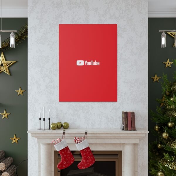 - Youtube Canvas Gallery Wraps - Red Canvas Gallery with Youtube logo - NoowAI Shop