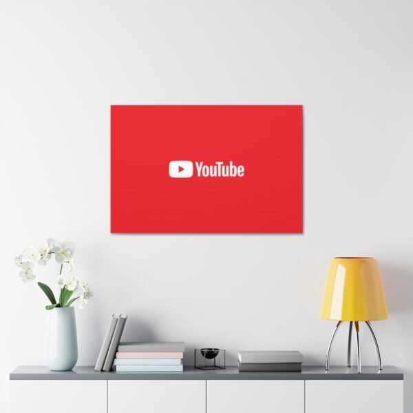 - Youtube Canvas Gallery Wraps - Red Canvas Gallery with Youtube logo - NoowAI Shop