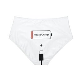 Please Charge underwear: High-Waist Hipster Please Charge Print Panties