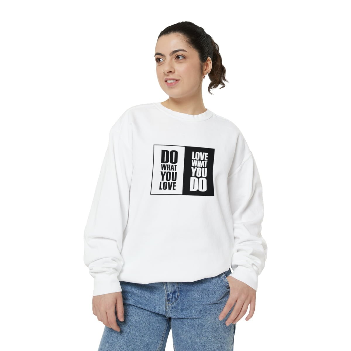 - Do What You Love Sweatshirt - Motivational Unisex Garment-Dyed Sweatshirt - NoowAI Shop