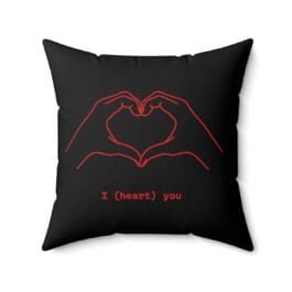 “I heart You” Pillow – Spun Polyester Square Pillow