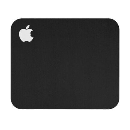 - Apple logo Mouse Pad (Rectangle) - Black mouse Pad with White Apple Steve Jobs logo - NoowAI Shop