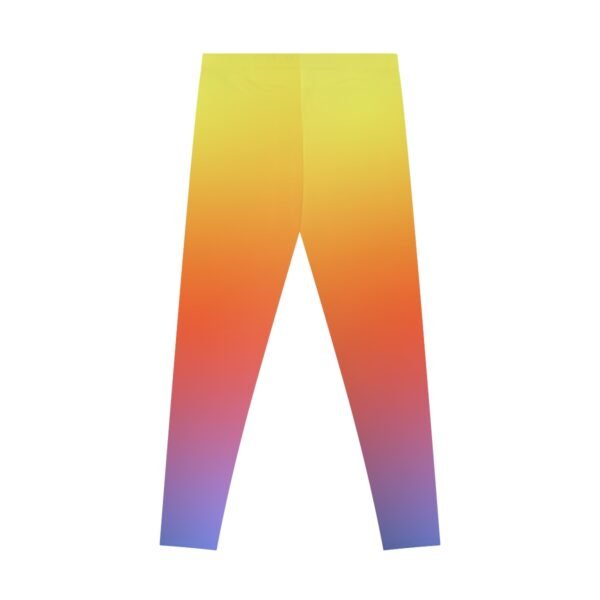 - Stretchy Leggings - Gradient Yellow Orange Navy - Perfect for yoga - NoowAI Shop