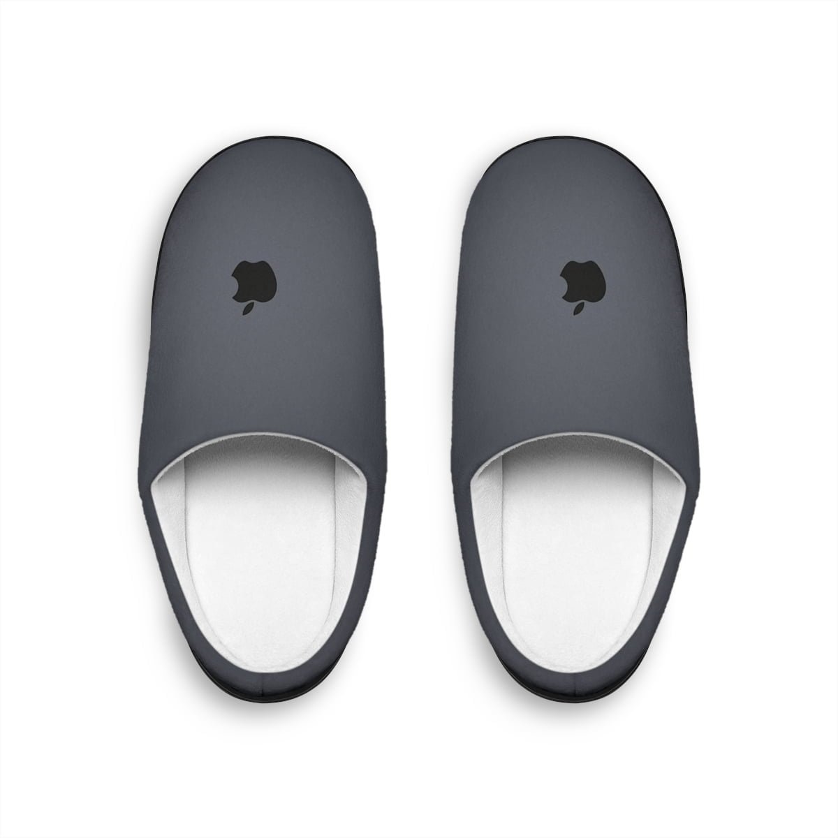 - Apple Slippers (Midnight) - Indoor Slippers with Apple logo in Midnight style - NoowAI Shop