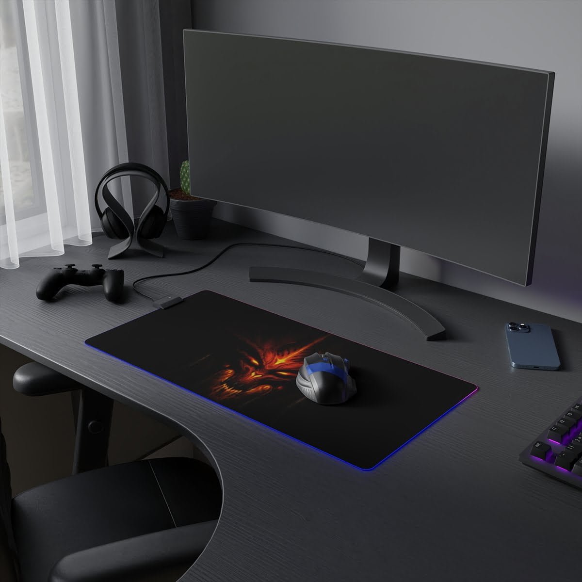 - Diablo IV mouse pad - LED Gaming Mouse Pad with 4k Diablo IV wallpaper. - NoowAI Shop