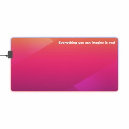 - Gradient LED Gaming Mouse Pad - Red Pink gradient style with LED mouse pad - NoowAI Shop