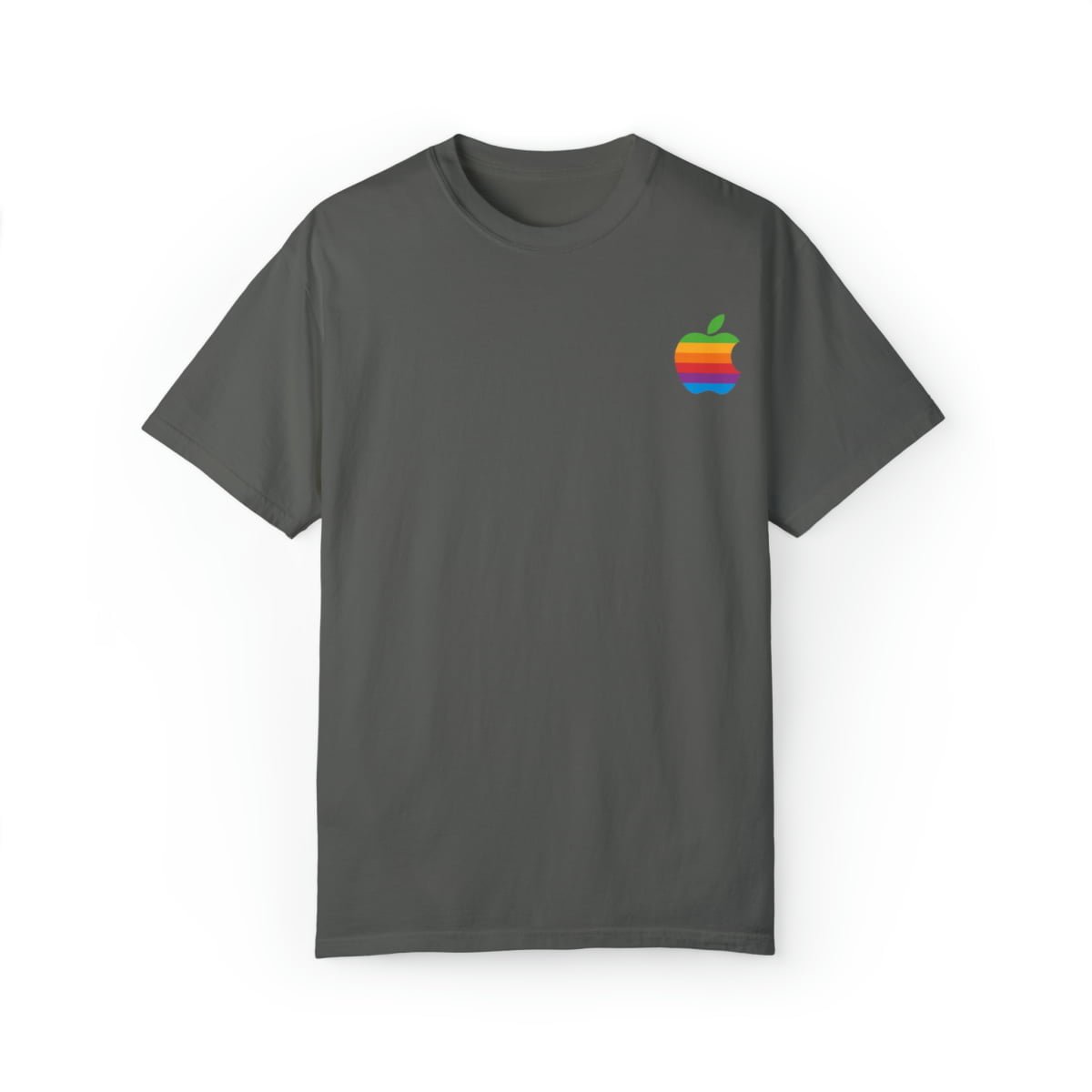 Apple rainbow logo shirt - Unisex Garment-Dyed T-shirt with Apple