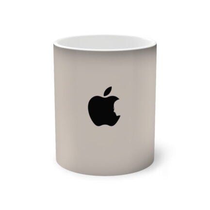 - Apple Color-Changing Mug, 11oz (black apple logo with Steve Jobs) - NoowAI Shop