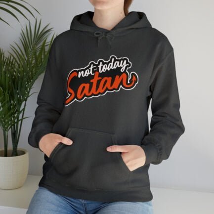- "Not Today Satan" Hooded - Unisex Heavy Blend™ Hooded Sweatshirt - NoowAI Shop