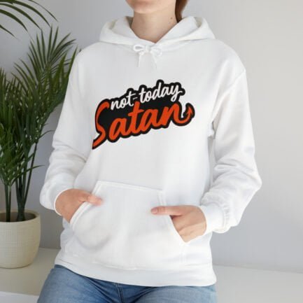 - "Not Today Satan" Hooded - Unisex Heavy Blend™ Hooded Sweatshirt - NoowAI Shop