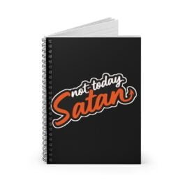 Not Today Satan Notebook – Spiral Notebook – Ruled Line