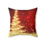 Christmas Pillow, Spun Polyester Square Pillow for Cristmas Holliday