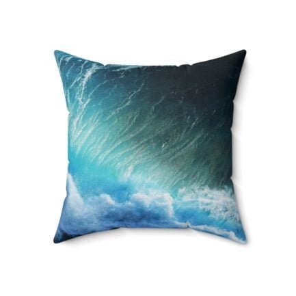 - Ocean Wave Pillow - Spun Polyester Square Pillow - NoowAI Shop