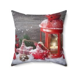 Christmas Pillow – Winter Snowy Wood Pillow