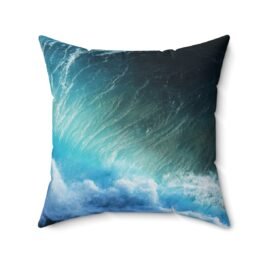 Ocean Wave Pillow – Spun Polyester Square Pillow