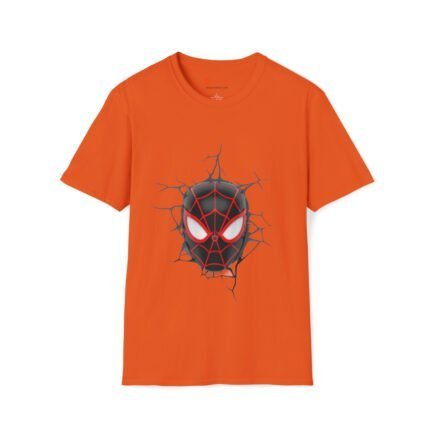 - Spiderman T-shirt - Unisex Softstyle T-Shirt with Black Spiderman Face - NoowAI Shop