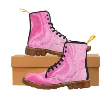 - Women's Canvas Boots - Pink boots style for women - NoowAI Shop