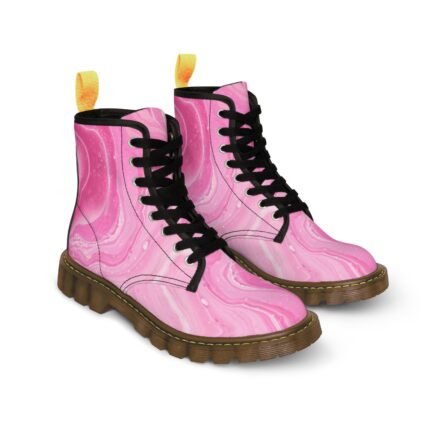 - Women's Canvas Boots - Pink boots style for women - NoowAI Shop