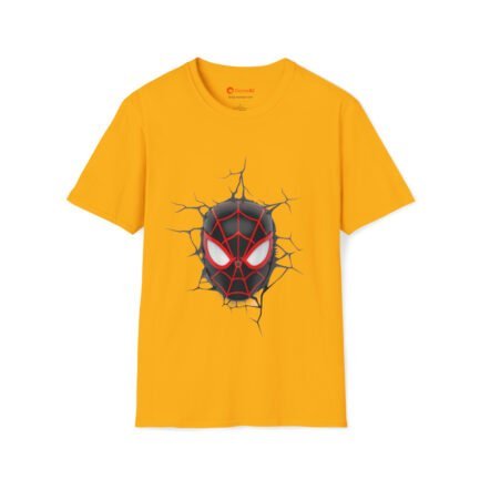 - Spiderman T-shirt - Unisex Softstyle T-Shirt with Black Spiderman Face - NoowAI Shop