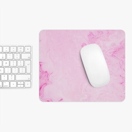 - Pink Mouse Pad - Non-slip Pink BG Mouse Pad (Round, Rectangle) - NoowAI Shop