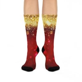 Red Christmas Cushioned Crew Socks