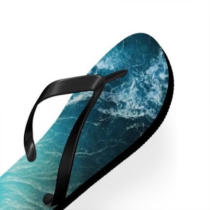 - Flip Flops Ocean Blue Wave - NoowAI Shop
