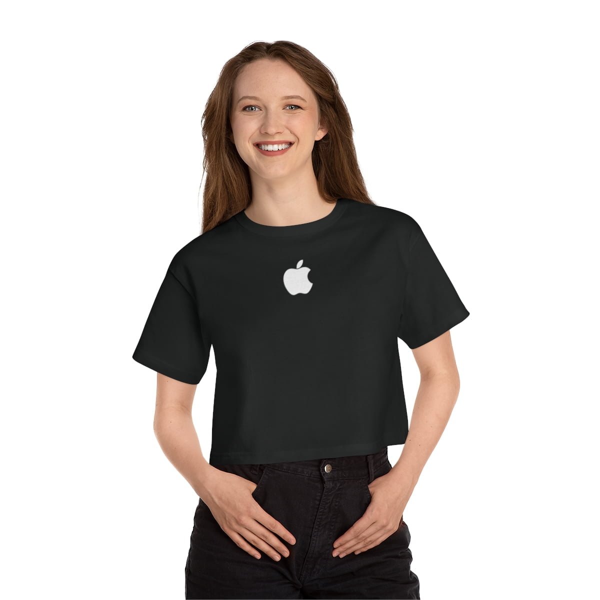 - Apple Logo Champion Women's Heritage Cropped T-Shirt - NoowAI Shop