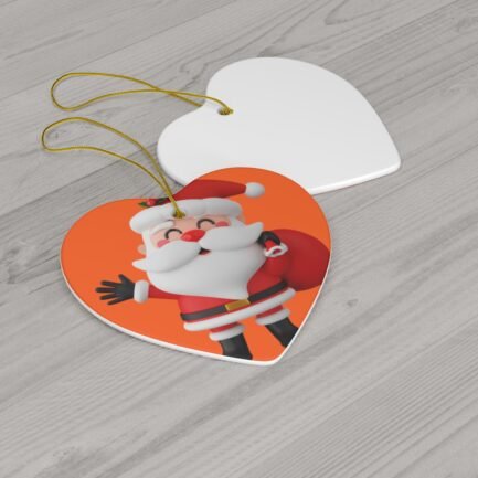 - Santa claus, Ceramic Ornament, 4 Shapes (Circle, Heart, Star, Snowflake) - NoowAI Shop