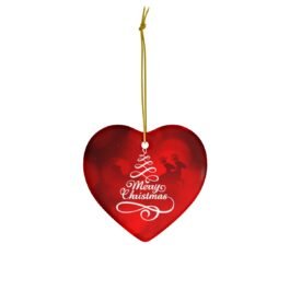 Merry christmas Ceramic Ornament, 4 Shapes