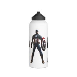 Stainless Steel Water Bottle, Standard Lid Captain America