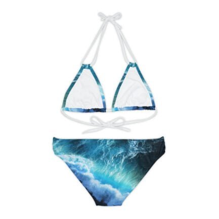 - Ocean blue Strappy Bikini Set for Great Summer - NoowAI Shop