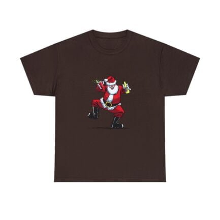 - Drunk Santa Claus T-shirt. Unisex Heavy Cotton Tee with Booze Santa Claus - NoowAI Shop