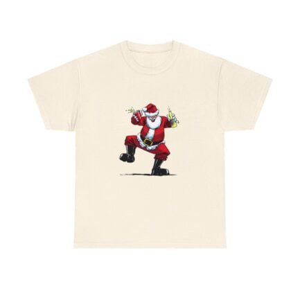 - Drunk Santa Claus T-shirt. Unisex Heavy Cotton Tee with Booze Santa Claus - NoowAI Shop