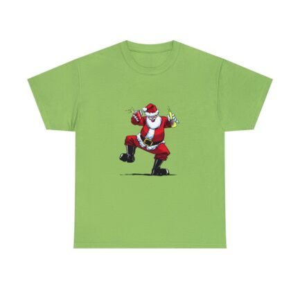 - Drunk Santa Claus T-shirt. Unisex Heavy Cotton Tee with Booze Santa Claus - NoowAI Shop