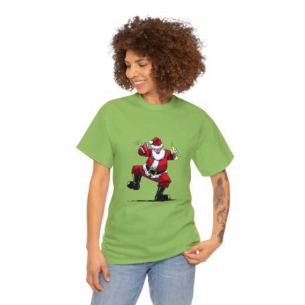 - Drunk Santa Claus T-shirt. Unisex Heavy Cotton Tee with Booze Santa Claus - NoowAI Shop