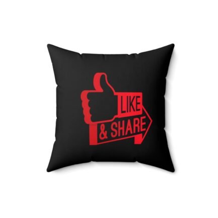 - Like & Share Pillow - Spun Polyester Square Pillow with Like & Share icons - NoowAI Shop