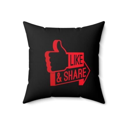 - Like & Share Pillow - Spun Polyester Square Pillow with Like & Share icons - NoowAI Shop