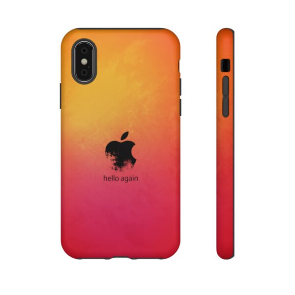- Red - Orange Tough Cases - Phone case Red - Orange with Black Apple logo - NoowAI Shop