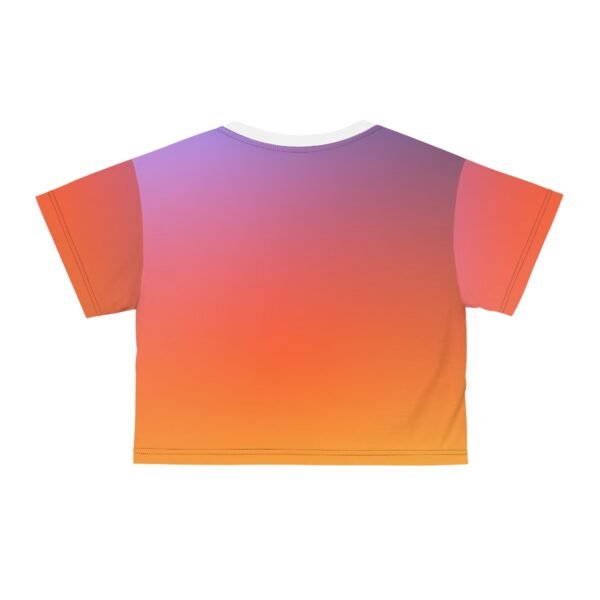 - Tiktok Crop Tee - Gradient Orange Crop Tee with Tiktok Follow Me icon - NoowAI Shop