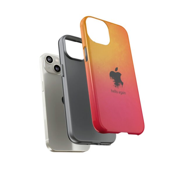 - Red - Orange Tough Cases - Phone case Red - Orange with Black Apple logo - NoowAI Shop