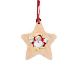 Surprise Santa Claus Wooden Ornaments for Christmas