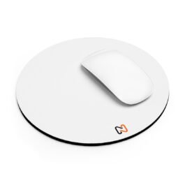 White Mouse Pad: Round & Rectangle Shapes
