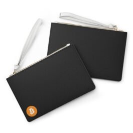 Bitcoin Clutch Bag, Cryptocurrency Fashion Accessory, Gift for Tech Enthusiasts, Stylish Evening Purse, Trendy Wallet for Modern Lifestyle